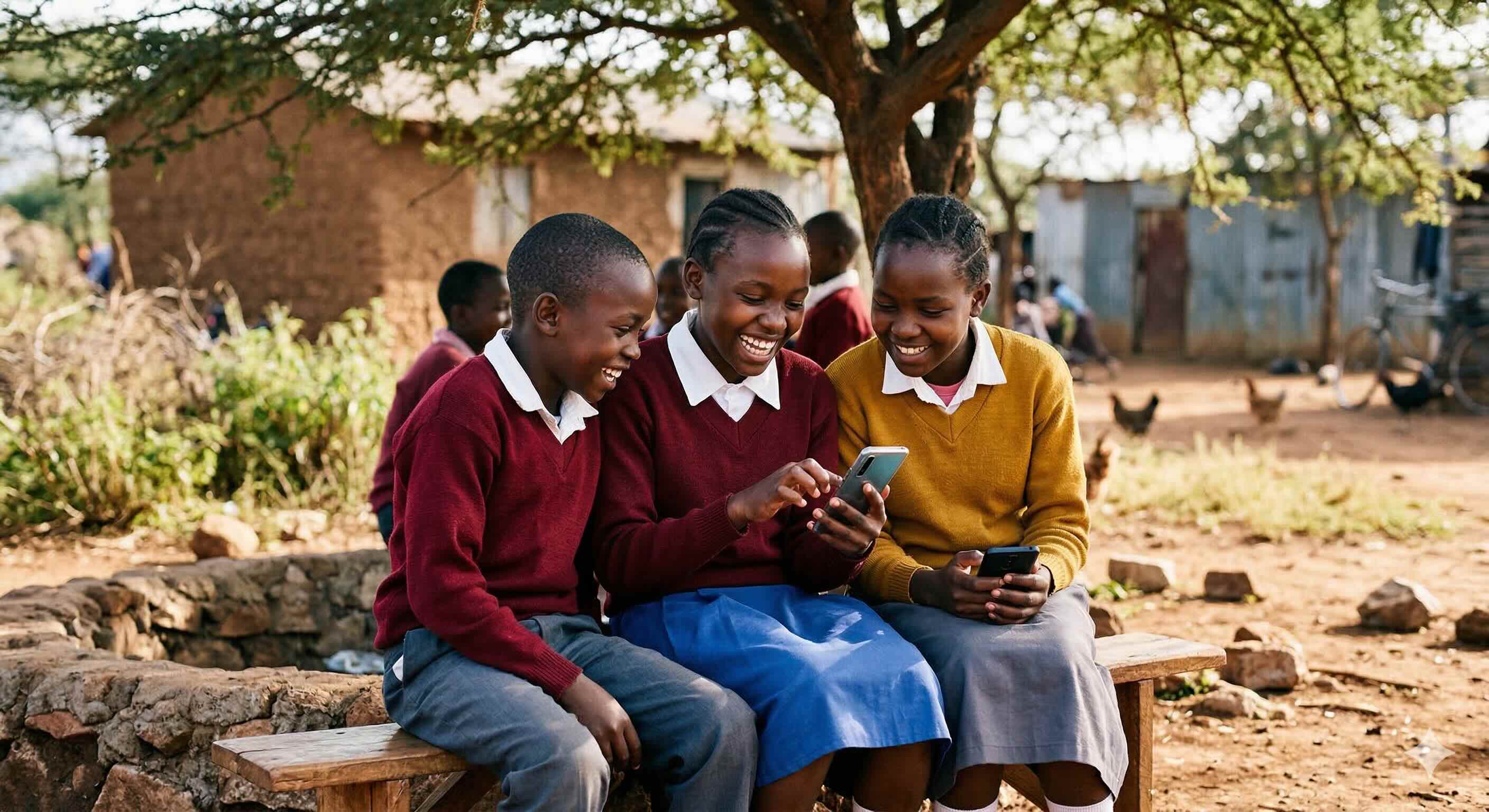 School children in Ghana learning together